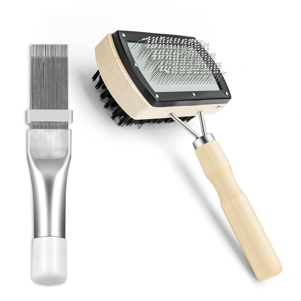 Air Conditioner Coil Cleaning Brush Kit - Hvac Cleaner With Double Sided And Metal Radiator Fin Comb 4853128049484