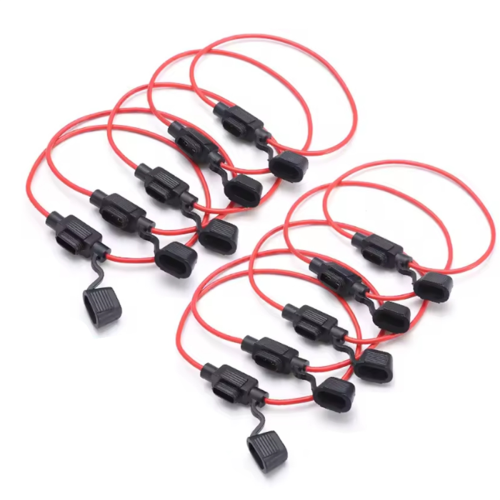 12V 30A Car Motorcycle DC Insert Fuse Holder in Line Mini Blade Adapter Switch Socket Damp Proof Splash 2