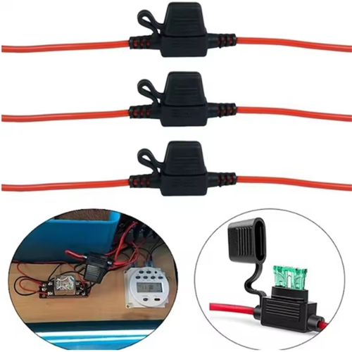 12V 30A Car Motorcycle DC Insert Fuse Holder in Line Mini Blade Adapter Switch Socket Damp Proof Splash 1