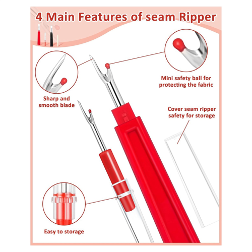 Seam Rippers for Sewing - 2 Big and Small -Remover Tools, Thread Ripper, Embroidery Removal Tool 2