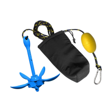 4 Jaw Grapnel Anchor 3.3lb/1.5kg Fishing Aluminum Folding for Kayaks Canoe Dinghys Marine Rope with Float