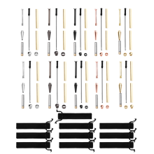 Slimline Pen Kit for Wood Turning 10 Pack with Multiple Finishes 7mm Twist
