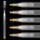 Acrylic Paint Markers,6 Pcs Empty Markers, Fillable Touch Up Pen, Round Tilted Flat Head Refillable Paints Marker 2
