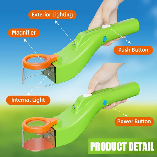 Bug Vacuum Insect Catcher, Spider Catcher with LED Light,Insect Suction Machine for Cockroaches B 2
