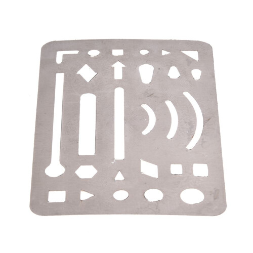 Stainless Steel 27 Patterns Erasing Drawing Drafting Tool Shield 2