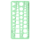 Green Plastic Circles Squares Hexagons Geometric Template Ruler 0-20cm 3