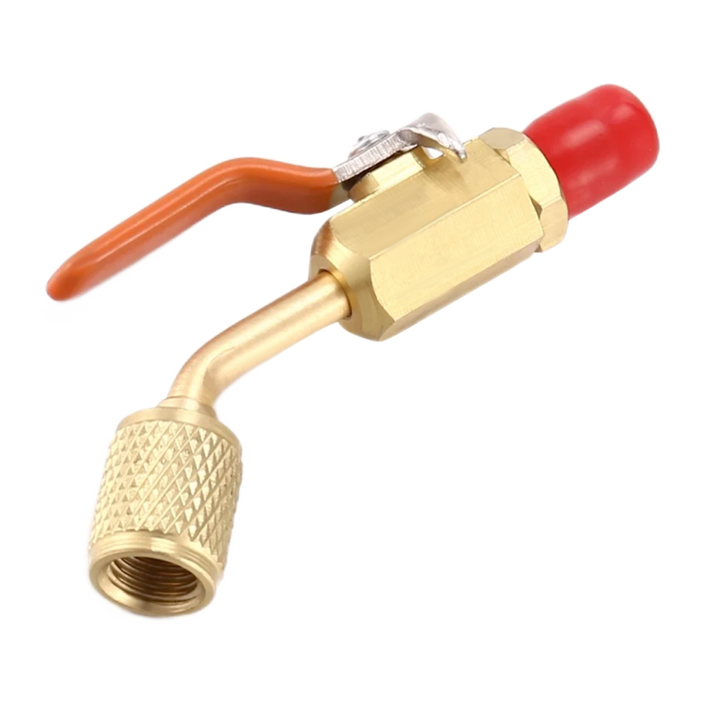 R410a R134a Brass Shut Valve For A/C Charging Hoses Hvac 1/4Inch Ac Refrigerant 4852122900456
