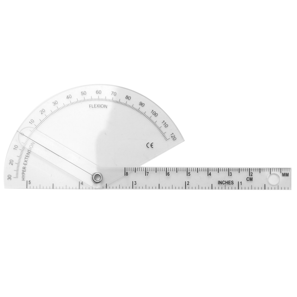 Jehiatek 6Pcs Spinal Ruler Finger Goniometer Protractors Multi-Ruler Angle 180/360 Degree Measuring Tool