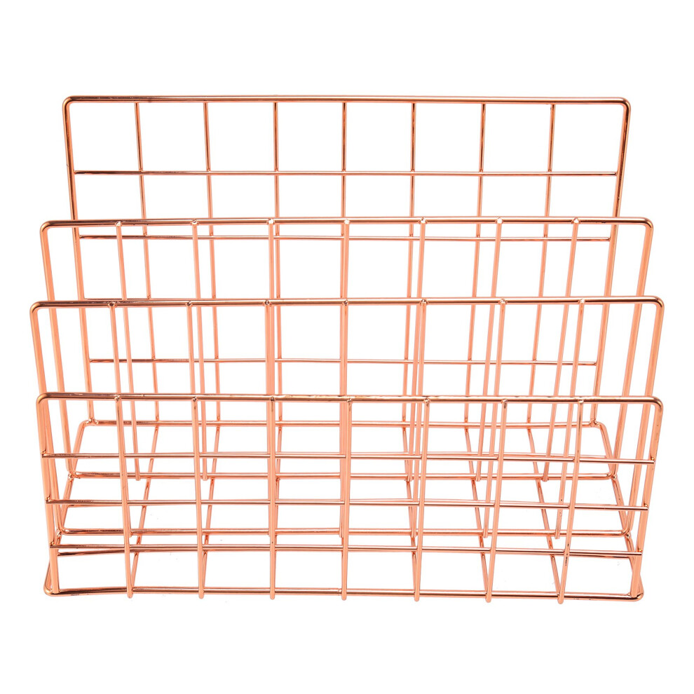 Photos - Other Furniture Jehiatek Desktop Mail Organizer, 3-Slot Metal Wire Sorter, Letter Organizer for Letters, Mails, Books, Postcards and More, Holder Ros 