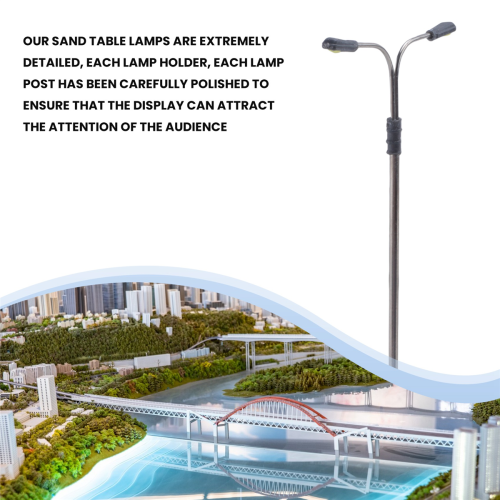 2Led 1:100 Scale Street Light Scenery Mini Lamppost For Sand Table Model Lamp Post Train Railway Type E 2