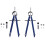 2 Pack Drafting Compass with Lock Math Bow Drawing Metal Wheel Geometry Divider Precision Student for Art School Office 8