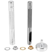 100 Sets 1/4 Inch Grommet Kit Grommets Eyelets with 3 Pieces Install Tool Kit, 2 Colors