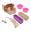 9PCS Silicone Soap Molds Kit,Rectangular Wooden Mold Cutter SlicerHandmade DIY for Cake Making 2