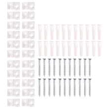 22 Sets of Mirror Holder Clips Kit Crystal Clear Plastic Clip Glass Retainer