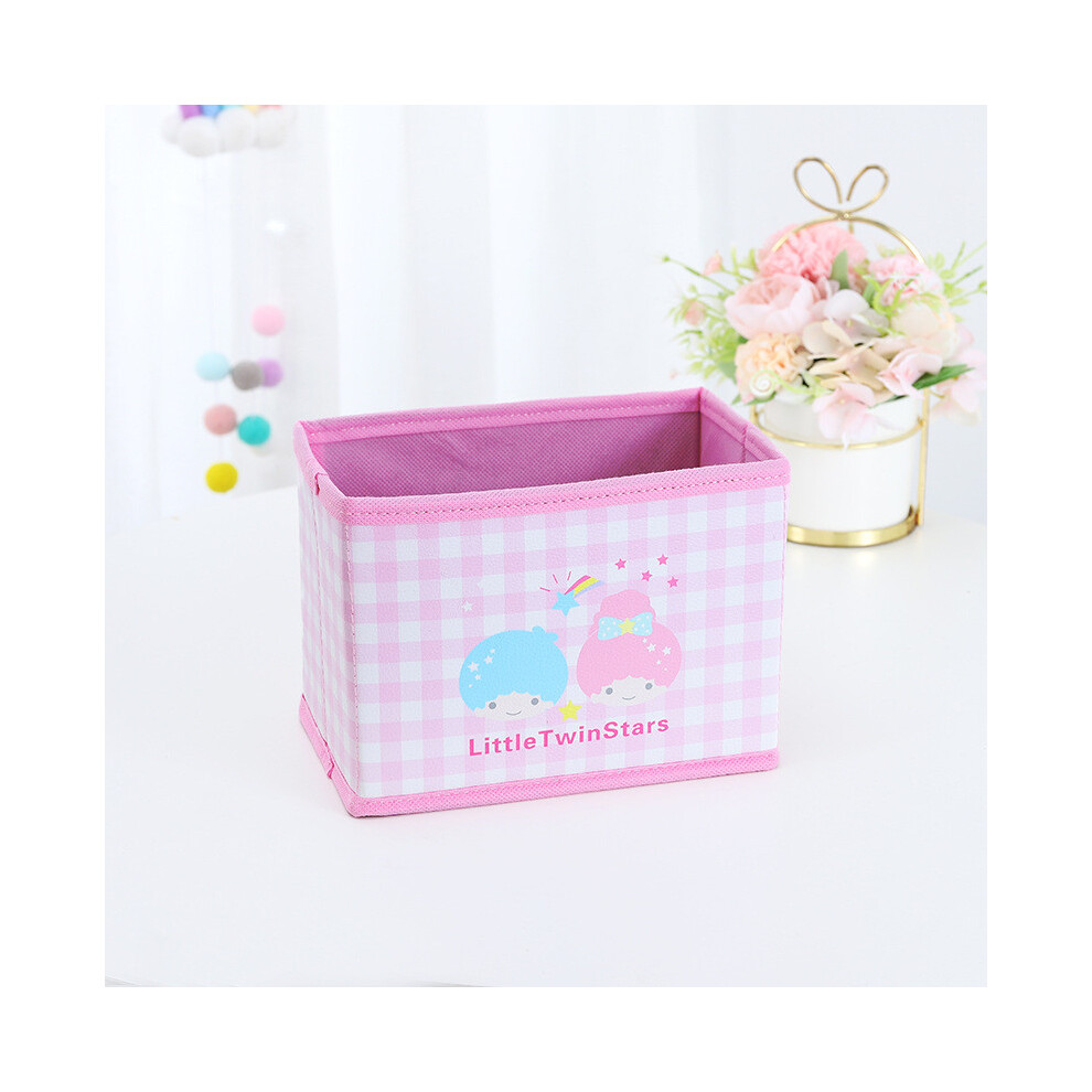 (Grid Twins) Kuromi Hello Kitty Cinnamoroll My Melody Pattern Foldable Desktop Storage Box-image-OPC-PJ87SQF-NEW