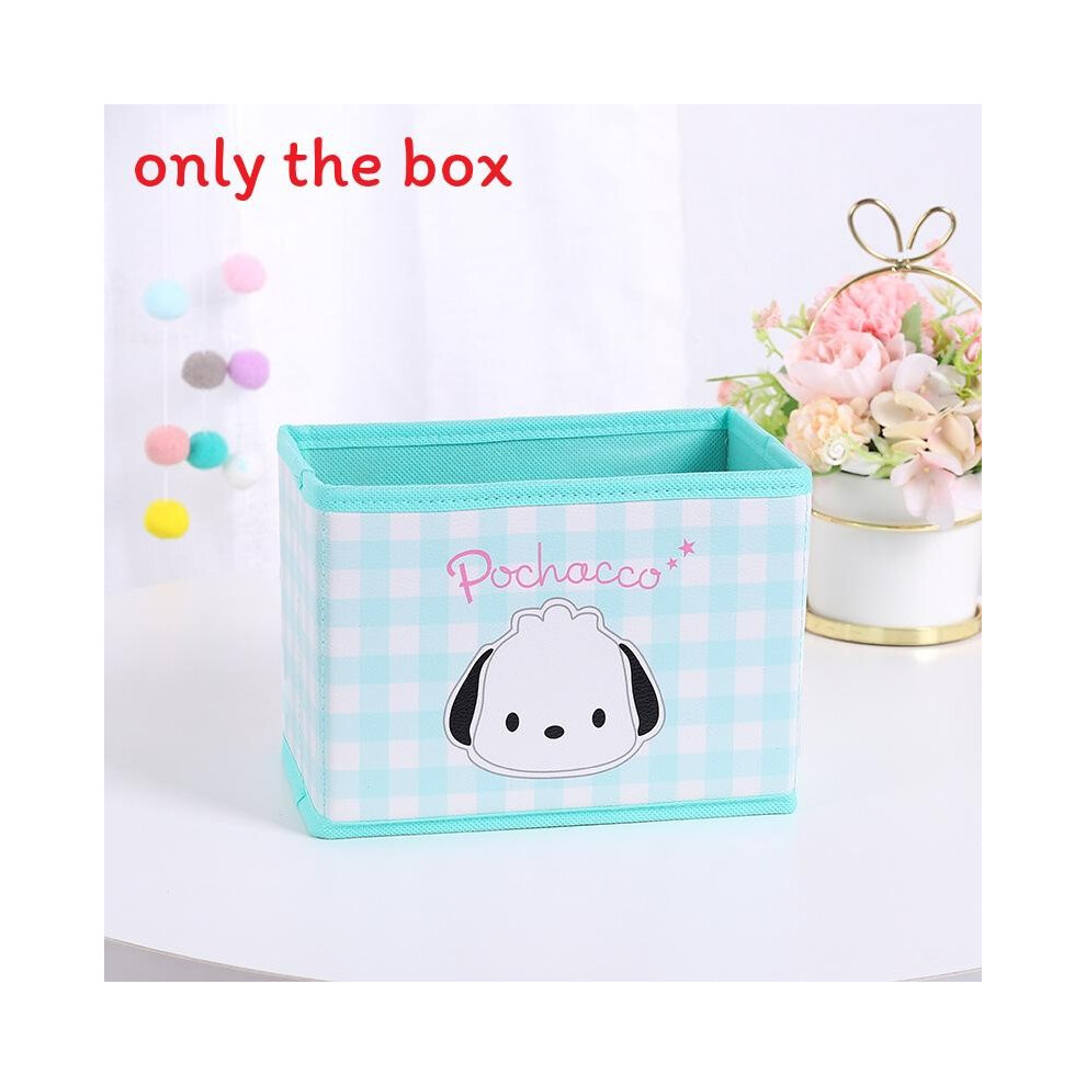 (Checkered Dog) Kuromi Kitty Hello Cinnamoroll Melody Grid Pattern Foldable Box Desktop Storage-image-OPC-PJ87SX5-NEW