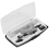 Geometry Compass Set 10Pcs School Maths Protractor Rulers for Student and Engineering in Carry Case, Gray 3