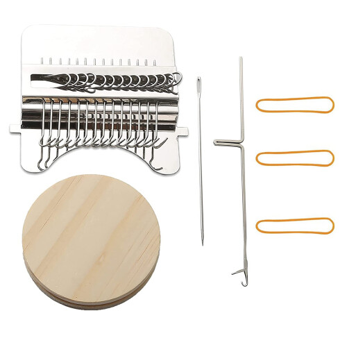 Mini Speedweve Type Weave Tool,Darning Quickly Mending Convenient Darning DIY Weaving Arts 14 Hooks