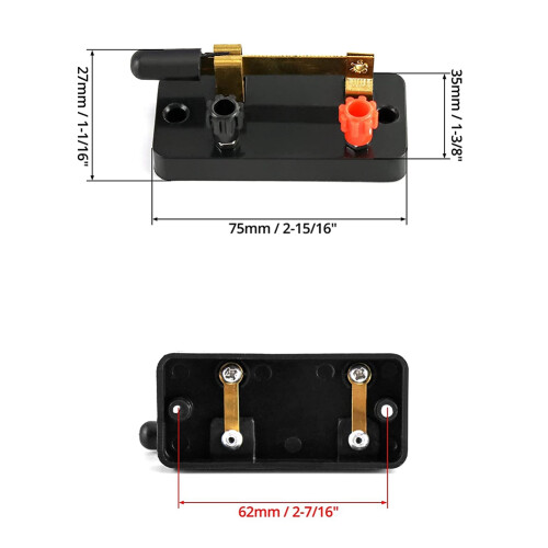 10Pcs Single Pole Throw Switch,Knife Switch:Used for Physics Laboratory,School Electronic Experimenting 1