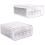 2 Pcs Carpenter Pencil Sharpener Long Point Manual with Plastic Lid 4 Holes Handheld 3