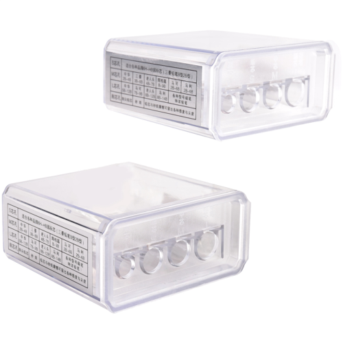 2 Pcs Carpenter Pencil Sharpener Long Point Manual with Plastic Lid 4 Holes Handheld 2