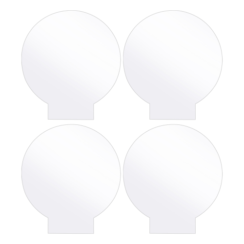4Pcs Clear Acrylic Sheet Round Panel Thick (4mm) Plastic Board for LED Light Base,Sign,DIY Display Projects