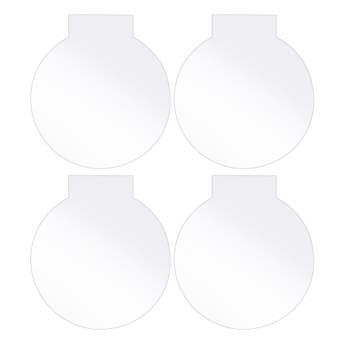 4Pcs Clear Acrylic Sheet Round Panel Thick (4mm) Plastic Board for LED Light Base,Sign,DIY Display Projects 2