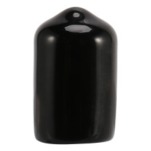 100Pcs Rubber End Caps 9.5Mm ID PVC Round Tube Bolt Cap Cover Screw Thread Protectors Black