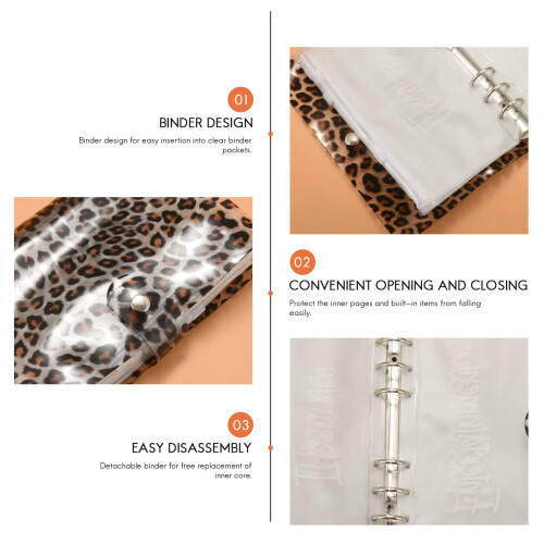 A6 Binder Cover 12 Clear Pockets and Envelope Labels, Budget 6 Ring Saving Planner Organizer A 2