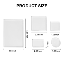 5Pc Clear Stamp Acrylic Block Set for Transparent Pad DIY Scrapbooking Display Riser Stands
