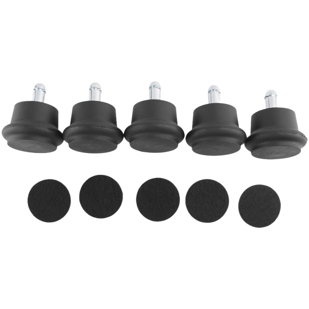 5Pcs Bell Glides Replacement Office Chair Or Stool Swivel Caster Wheels To Fixed Stationary Castors, 4852398666414