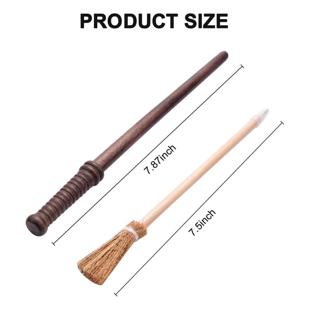 36Pcs Wands Pencils and Witch Broom for Kids Teens Classroom Favors Halloween Birthday Party Decorations-image-OPC-PJ87XXV-NEW