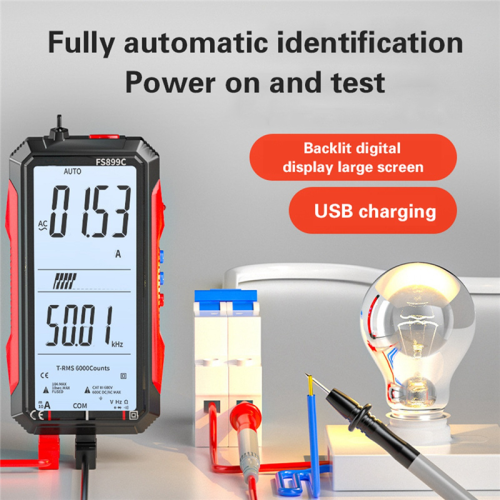 Digital Multimeter 6000 Counts True Ammeter Voltmeter Auto Temperature Ohm Hz Capacitance Diode NCV Meter 1