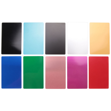 100PCS Mixed Color Aluminum Alloy Card Engraving Metal Business Visit Blank 0.2mm Thick