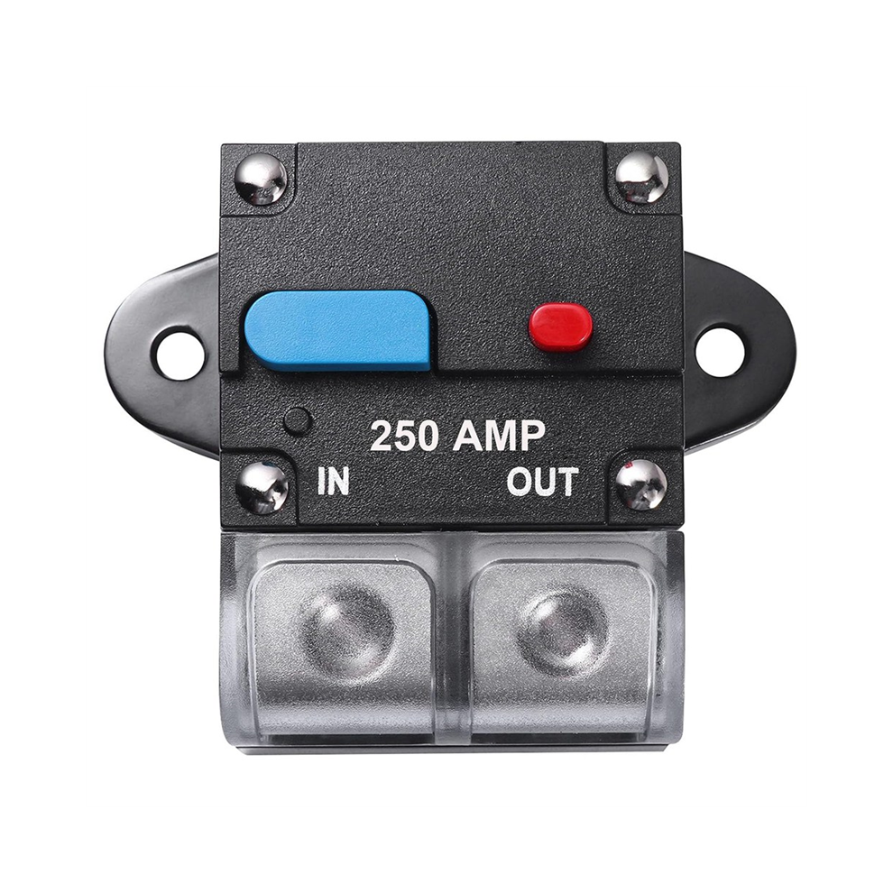 250 Amp High Marine Rated Circuit Breaker For Boat Trolling Motor With Manual Reset Switch, Water Proof, 12V- 48V Dc 4852398684296