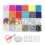 Kandi Beads Rainbow for Bracelets Making Kit 24 Types and Letter Kit,Plastic B 7