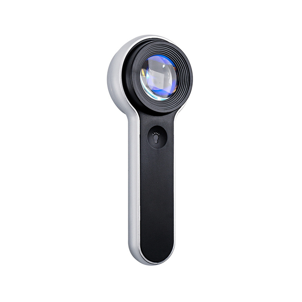Photos - Other Office Equipment Jehiatek 60 Times HD Portable USB Charging with LED Light, White and Magnifying Glass for Jewelry Reading 