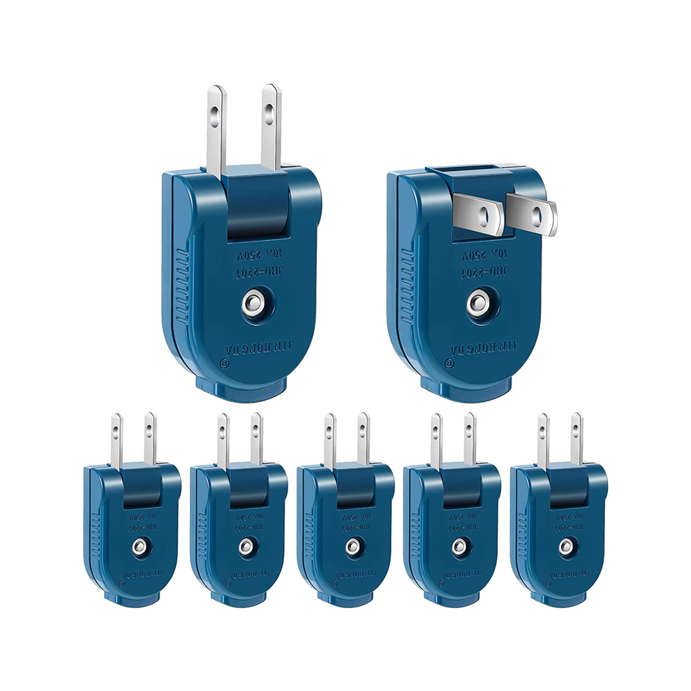 7 Pcs Extension Cord Plug Replacement 2 Polarized,Electric Rotatable Electrical Cord,Us 4852398693632