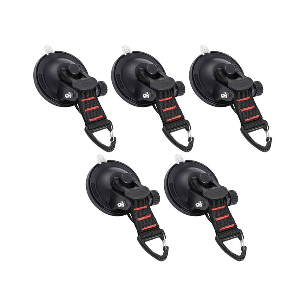 Jehiatek 5Pcs Heavy Duty Suction Cups Anchor, Multipurpose Camping Sucker Hooks For Home Outdoor Car Van Truck Awning Boat