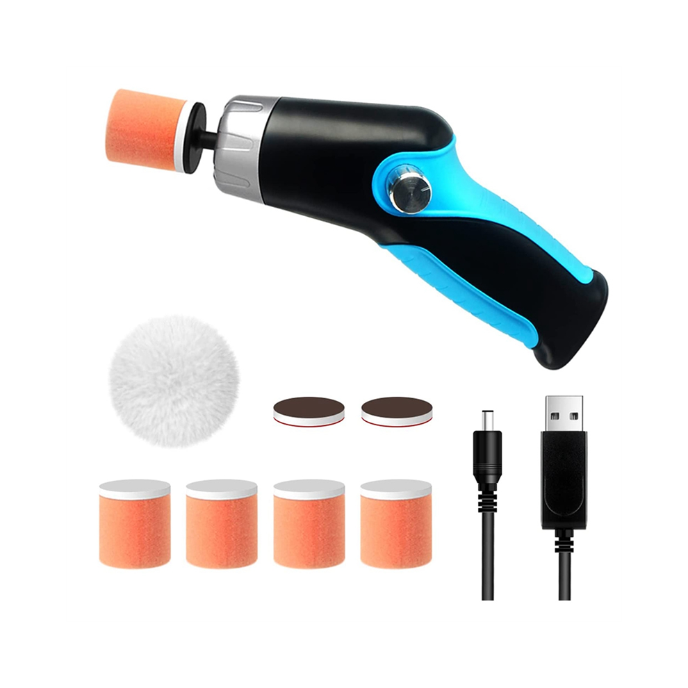 Cordless Car Buffer Polisher,Mini Portable Polisher Tool Kit for Detailing W/12V 2000MAh Rechargeable Battery &Cable