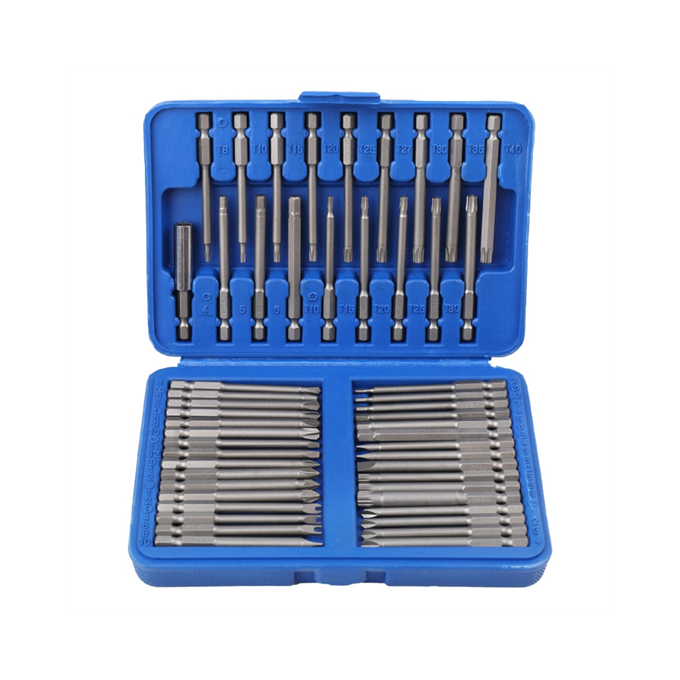 Security Bit Set Screwdriver 1/4 Bits Long Torx Flat Head Hex Driver For Household Use 4852398698972