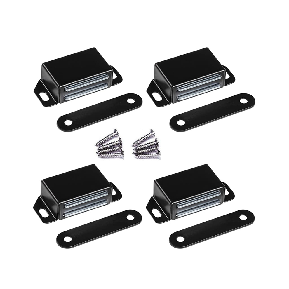 Photos - Furniture Hardware Jehiatek 4-Pack Magnetic Door Catch High Stainless Steel Heavy Duty for Kitchen Drawer Latch Black