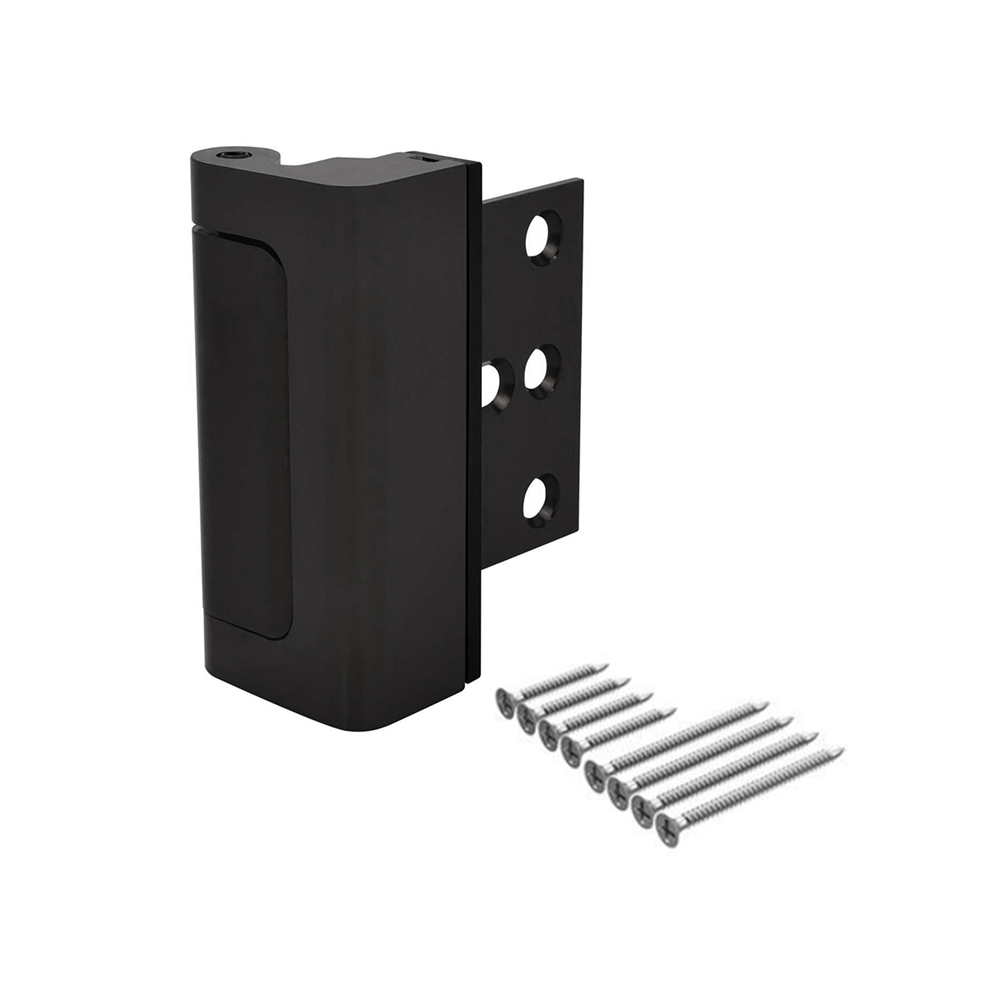 Door Reinforcement Lock, Privacy Latch Construction 3 Inch Stop Childproof Black 4852398603815
