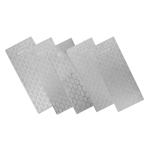 5 Pieces Diamond Sharpening Stone Set,Diamond Lapping Plate Coarse/Medium/Fine Grit Sharpener,400/600/800/1000/1200