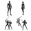 PVC Model with Box Drawing Figure Models for Artists(Female+Male,Black) 6