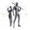 PVC Model with Box Drawing Figure Models for Artists(Female+Male,Grey) 3