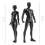 PVC Model with Box Drawing Figure Models for Artists(Female+Male,Black) 5