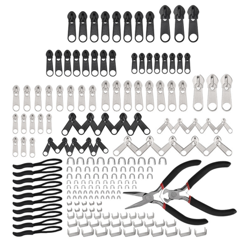 Zipper Repair Kit Replacement Pull Rescue with Install Pliers Tool &Amp, Extension Pulls Luggage 2