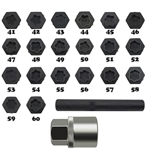 22PCS Wheel Locking Nut Key Kit, Lock Socket Adapter Set, Anti-Theft Lug Removal Tool 1