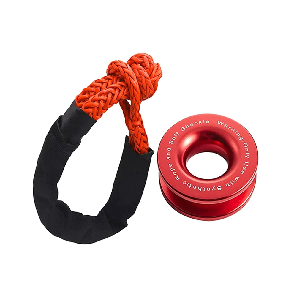 1Set Rope Shackle Synthetic Car Flexible Shackles 55000Lbs Trailer Tow Strap Pull Broke Down Winch Accessories 4852398607875
